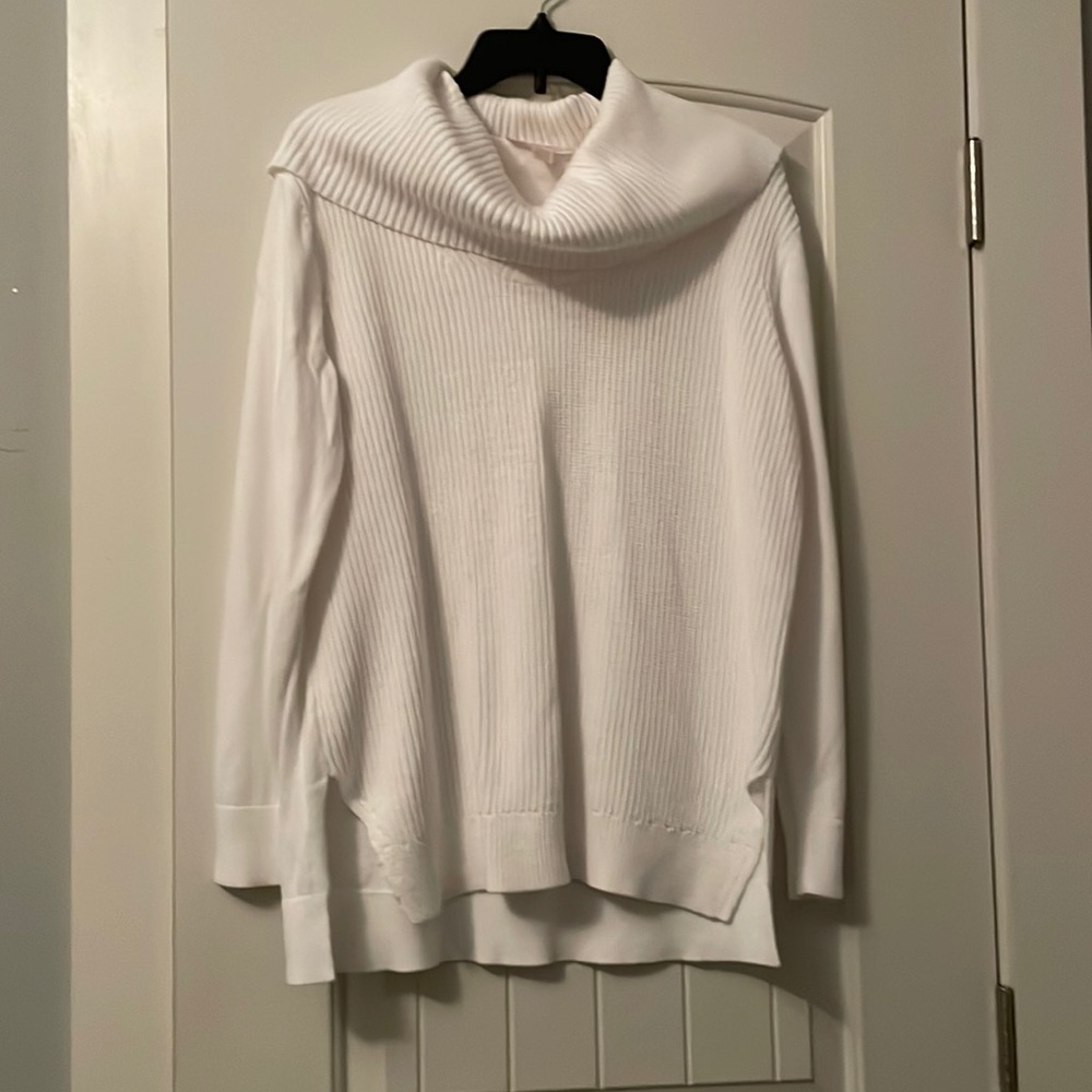 Michael Kors white cowl neck sweater Size L